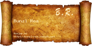 Bunzl Rea névjegykártya